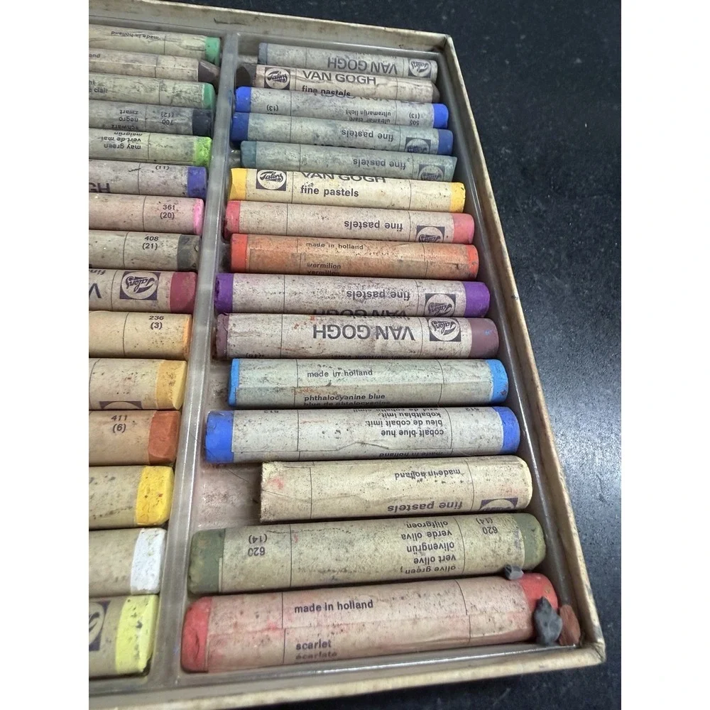 Vintage Talens Van Gogh Fine Pastels 30 Color Set Holland Artist Art Supplies